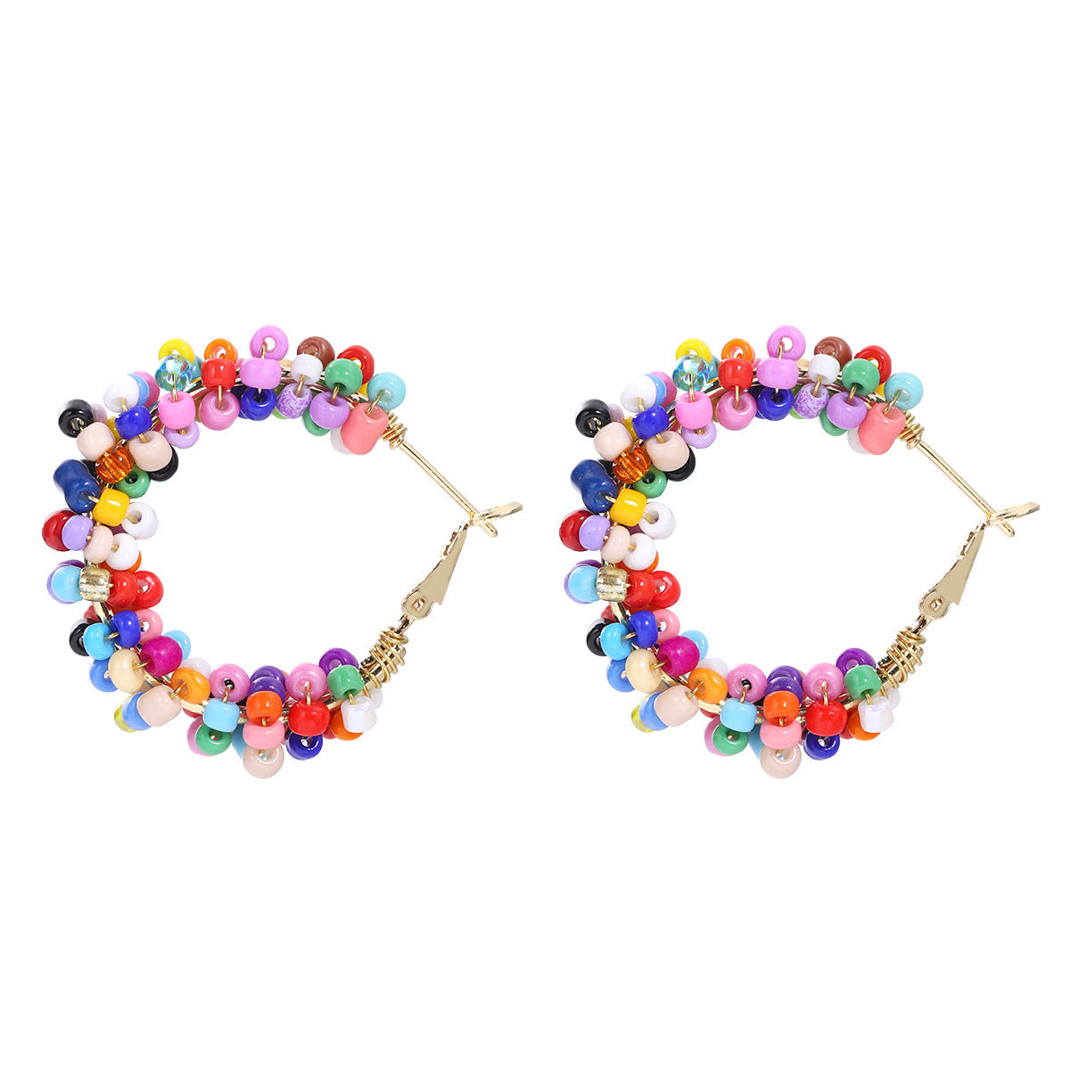 Wholesale Hand Made Rice Beads Plastic Earrings